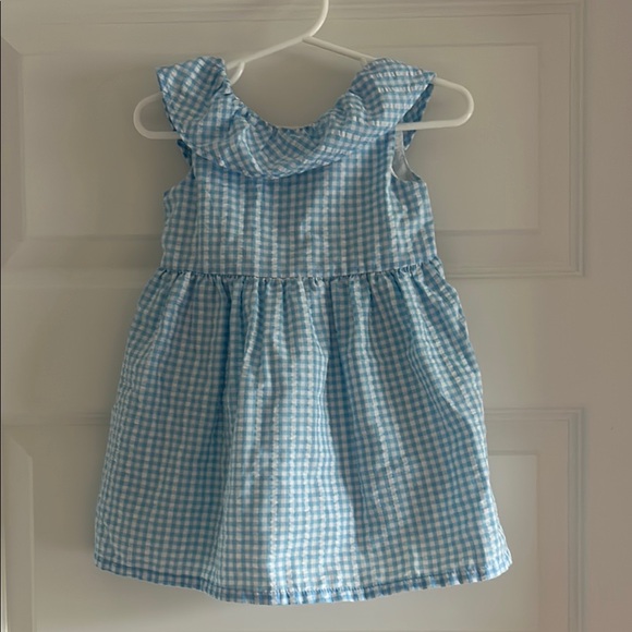 carters blue gingham dress Girl's Sunshine Stepping Dress in Blue size 7